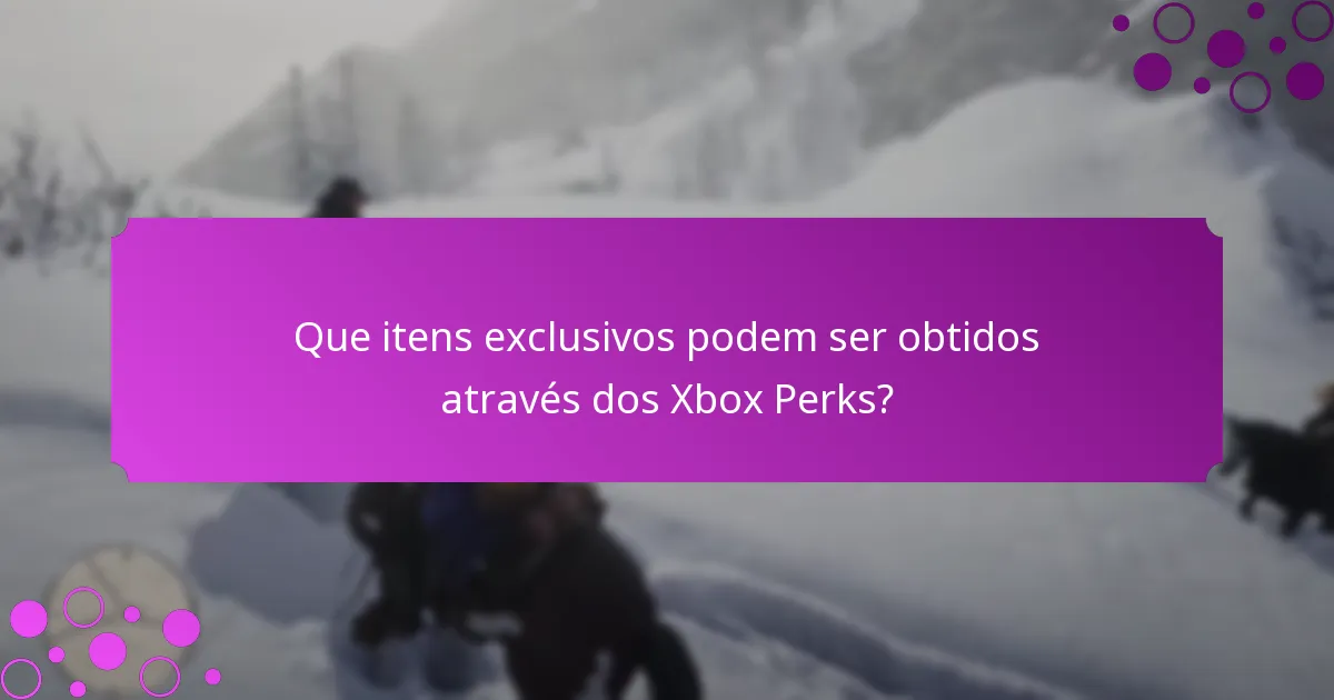 Que itens exclusivos podem ser obtidos através dos Xbox Perks?